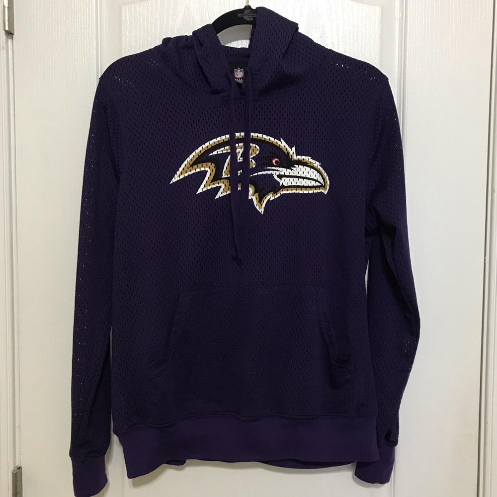 NFL Team Apparel Large Baltimore Ravens Women’s Jersey-Style Sweater